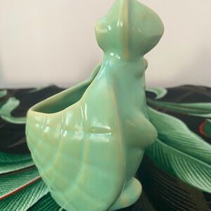 Ceramic Turtle Succulent Planter in Soft Green